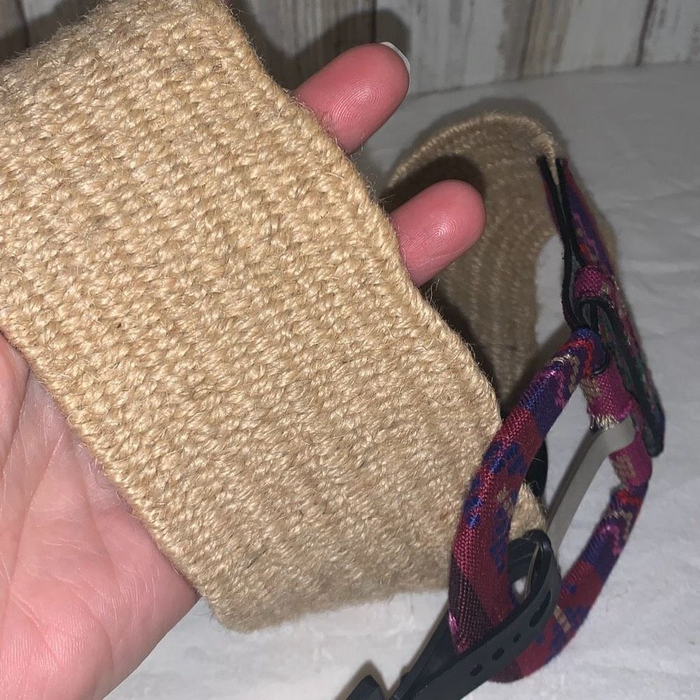 NWT Woven Jute Aztec Wide Stretch Belt S/M - Picture 5 of 8
